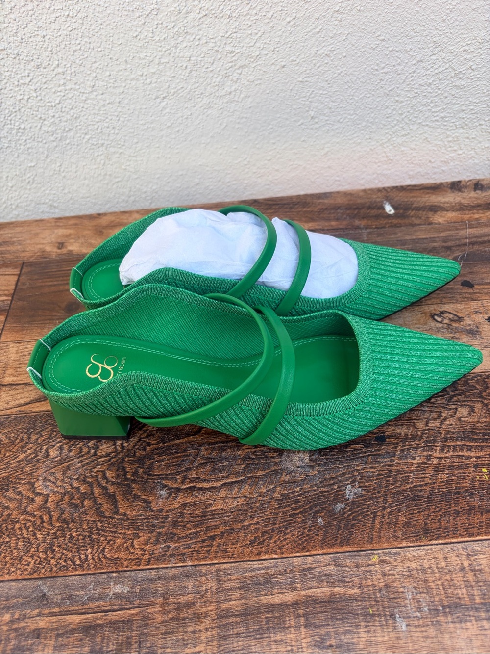 Cosy Island Green Pointed Toe Flats Women’s Size 8 - Picture 8 of 16